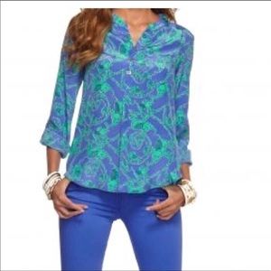 Lilly Pulitzer DELRAY BLOUSE Size L